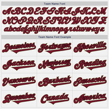 Laden Sie das Bild in den Galerie-Viewer, Custom White Crimson-Black Authentic Two Tone Baseball Jersey