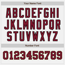 Laden Sie das Bild in den Galerie-Viewer, Custom White Crimson-Black Authentic Two Tone Baseball Jersey