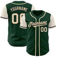 Загрузить изображение в средство просмотра галереи, Custom Green Cream-Black Authentic Two Tone Baseball Jersey