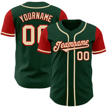 Загрузить изображение в средство просмотра галереи, Custom Green Cream-Red Authentic Two Tone Baseball Jersey