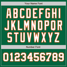 Load image into Gallery viewer, Custom Kelly Green White-Orange Authentic Two Tone Baseball Jersey