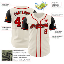Load image into Gallery viewer, Custom Cream Red-Black Authentic Two Tone Baseball Jersey