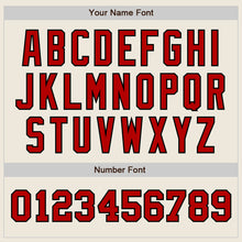 Load image into Gallery viewer, Custom Cream Red-Black Authentic Two Tone Baseball Jersey