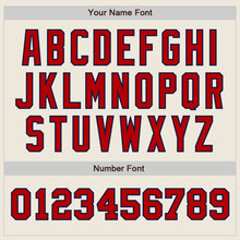 Load image into Gallery viewer, Custom Cream Red-Navy Authentic Two Tone Baseball Jersey