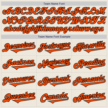 Load image into Gallery viewer, Custom Cream Orange-Black Authentic Two Tone Baseball Jersey