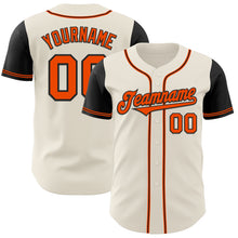 Load image into Gallery viewer, Custom Cream Orange-Black Authentic Two Tone Baseball Jersey