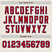 Load image into Gallery viewer, Custom Cream Red-Royal Authentic Two Tone Baseball Jersey