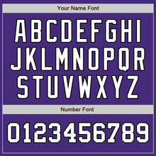 Load image into Gallery viewer, Custom Purple White-Black Authentic Two Tone Baseball Jersey