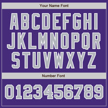 Load image into Gallery viewer, Custom Purple Gray-White Authentic Two Tone Baseball Jersey