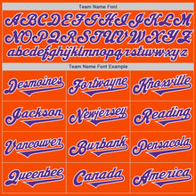 Load image into Gallery viewer, Custom Orange Purple-White Authentic Two Tone Baseball Jersey