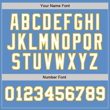 Load image into Gallery viewer, Custom Powder Blue White-Gold Authentic Two Tone Baseball Jersey