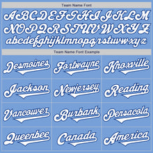 Load image into Gallery viewer, Custom Light Blue White-Royal Authentic Two Tone Baseball Jersey