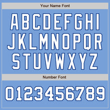Load image into Gallery viewer, Custom Light Blue White-Royal Authentic Two Tone Baseball Jersey