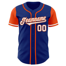 Charger l'image dans la galerie, Custom Royal White-Orange Authentic Two Tone Baseball Jersey