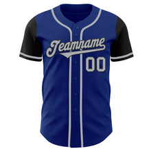 Load image into Gallery viewer, Custom Royal Gray-Black Authentic Two Tone Baseball Jersey