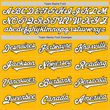 Загрузить изображение в средство просмотра галереи, Custom Gold White-Black Authentic Two Tone Baseball Jersey