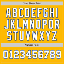 Загрузить изображение в средство просмотра галереи, Custom Gold White-Royal Authentic Two Tone Baseball Jersey