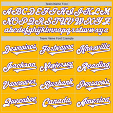 Загрузить изображение в средство просмотра галереи, Custom Gold White-Purple Authentic Two Tone Baseball Jersey