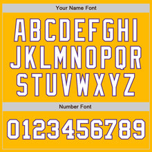 Загрузить изображение в средство просмотра галереи, Custom Gold White-Purple Authentic Two Tone Baseball Jersey