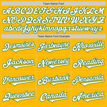 Загрузить изображение в средство просмотра галереи, Custom Gold White-Kelly Green Authentic Two Tone Baseball Jersey