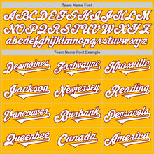 Загрузить изображение в средство просмотра галереи, Custom Gold White-Crimson Authentic Two Tone Baseball Jersey