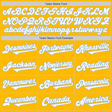 Загрузить изображение в средство просмотра галереи, Custom Gold White-Light Blue Authentic Two Tone Baseball Jersey