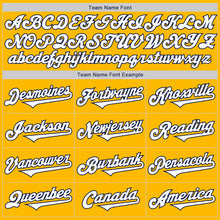 Загрузить изображение в средство просмотра галереи, Custom Gold White-Navy Authentic Two Tone Baseball Jersey