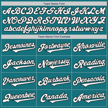 Laden Sie das Bild in den Galerie-Viewer, Custom Teal White-Black Authentic Two Tone Baseball Jersey