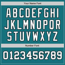 Laden Sie das Bild in den Galerie-Viewer, Custom Teal White-Black Authentic Two Tone Baseball Jersey