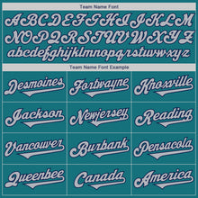 Charger l'image dans la galerie, Custom Teal Gray-Navy Authentic Two Tone Baseball Jersey