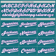 Загрузить изображение в средство просмотра галереи, Custom Teal White-Purple Authentic Two Tone Baseball Jersey