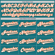 Загрузить изображение в средство просмотра галереи, Custom Teal White-Orange Authentic Two Tone Baseball Jersey