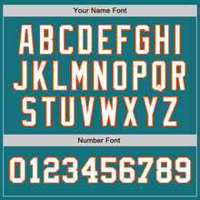 Загрузить изображение в средство просмотра галереи, Custom Teal White-Orange Authentic Two Tone Baseball Jersey