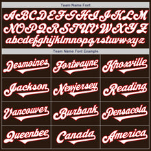Загрузить изображение в средство просмотра галереи, Custom Brown White-Red Authentic Two Tone Baseball Jersey