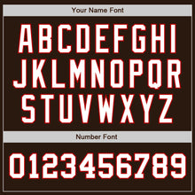 Загрузить изображение в средство просмотра галереи, Custom Brown White-Red Authentic Two Tone Baseball Jersey
