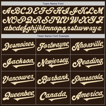 Load image into Gallery viewer, Custom Brown Gold-Cream Authentic Two Tone Baseball Jersey