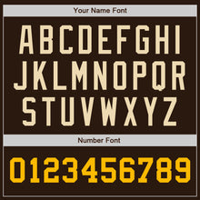 Load image into Gallery viewer, Custom Brown Gold-Cream Authentic Two Tone Baseball Jersey