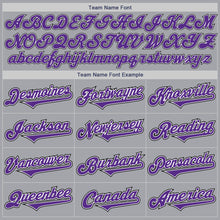 Загрузить изображение в средство просмотра галереи, Custom Gray Purple-Black Authentic Two Tone Baseball Jersey