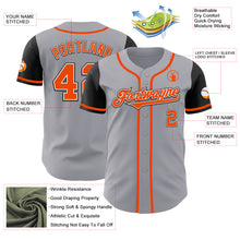 Загрузить изображение в средство просмотра галереи, Custom Gray Orange-Black Authentic Two Tone Baseball Jersey