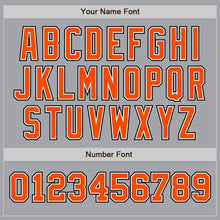 Загрузить изображение в средство просмотра галереи, Custom Gray Orange-Black Authentic Two Tone Baseball Jersey
