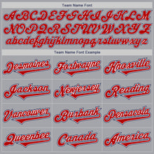 Загрузить изображение в средство просмотра галереи, Custom Gray Red-Navy Authentic Two Tone Baseball Jersey