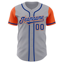 Загрузить изображение в средство просмотра галереи, Custom Gray Royal-Orange Authentic Two Tone Baseball Jersey