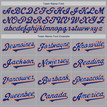 Загрузить изображение в средство просмотра галереи, Custom Gray Royal-Orange Authentic Two Tone Baseball Jersey