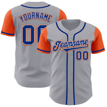 Загрузить изображение в средство просмотра галереи, Custom Gray Royal-Orange Authentic Two Tone Baseball Jersey