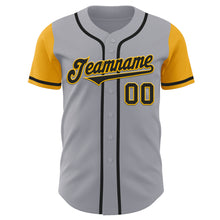 Загрузить изображение в средство просмотра галереи, Custom Gray Black-Gold Authentic Two Tone Baseball Jersey