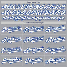 Load image into Gallery viewer, Custom Gray White-Royal Authentic Two Tone Baseball Jersey