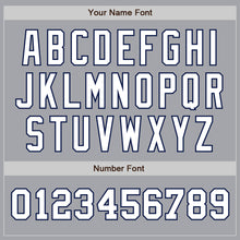 Load image into Gallery viewer, Custom Gray White-Navy Authentic Two Tone Baseball Jersey