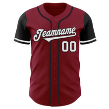 Laden Sie das Bild in den Galerie-Viewer, Custom Crimson White-Black Authentic Two Tone Baseball Jersey