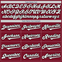 Laden Sie das Bild in den Galerie-Viewer, Custom Crimson White-Black Authentic Two Tone Baseball Jersey