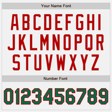 Загрузить изображение в средство просмотра галереи, Custom White Kelly Green-Red Authentic Two Tone Baseball Jersey